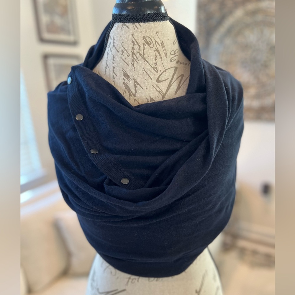 All Saints Infinity Scarf with Button Accents